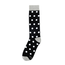 Load image into Gallery viewer, Black with White Polka Dot Socks
