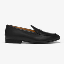Load image into Gallery viewer, Men's Black Leather Milano Loafer
