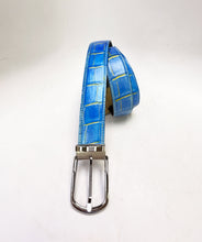 Load image into Gallery viewer, Style: Maurice Alligator Belt-Blue
