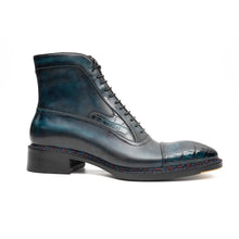 Load image into Gallery viewer, Blue Genuine Alligator Leather Boots Goodyear Norwegian Welt
