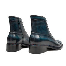Load image into Gallery viewer, Blue Genuine Alligator Leather Boots Goodyear Norwegian Welt
