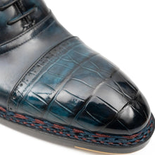 Load image into Gallery viewer, Blue Genuine Alligator Leather Boots Goodyear Norwegian Welt
