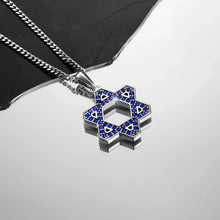 Load image into Gallery viewer, Star Of David Pendant - Sapphire
