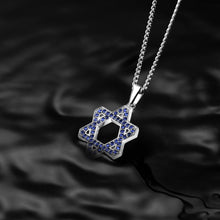 Load image into Gallery viewer, Star Of David Pendant - Sapphire
