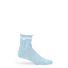 Load image into Gallery viewer, Blue/White Quarter Crew Women's Socks
