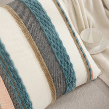 Load image into Gallery viewer, Boho Striped Chenille Throw Pillowcases
