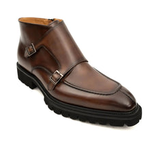 Load image into Gallery viewer, Borwn Burnished Double Monk Boot
