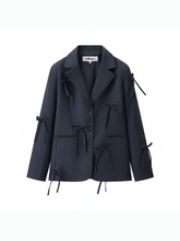 Load image into Gallery viewer, Bow-Detail Versatile Blazer, Soho | BYMANYC ® New York
