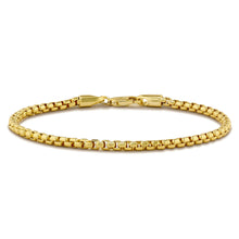 Load image into Gallery viewer, Box Chain Bracelet, 3MM - 14K Gold
