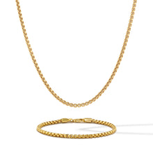 Load image into Gallery viewer, Box Chain Set - Gold
