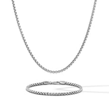 Load image into Gallery viewer, Box Chain Set - Sterling Silver
