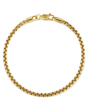 Load image into Gallery viewer, Box Chain Bracelet, 3MM - 14K Gold
