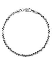 Load image into Gallery viewer, Box Chain Bracelet, 3MM - Sterling Silver
