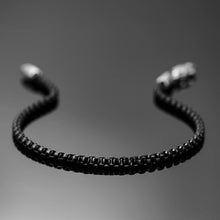 Load image into Gallery viewer, Box Chain Bracelet, 3MM - Black
