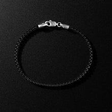 Load image into Gallery viewer, Box Chain Bracelet, 3MM - Black
