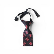 Load image into Gallery viewer, Boys Red Jerusalem Cross with White Accents Necktie
