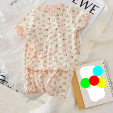 Load image into Gallery viewer, Summer Bear Pajama Set for Baby Girls (T-shirt &amp; Shorts) - # BAAA81810011

