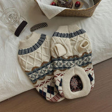 Load image into Gallery viewer, British Retro Argyle Fair Isle Sweater for Pet | NCS
