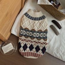 Load image into Gallery viewer, British Retro Argyle Fair Isle Sweater for Pet | NCS
