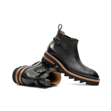Load image into Gallery viewer, Brogue Chelsea Boots Black
