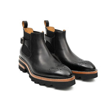 Load image into Gallery viewer, Brogue Chelsea Boots Black
