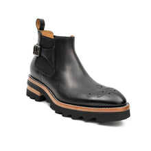 Load image into Gallery viewer, Brogue Chelsea Boots Black
