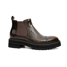 Load image into Gallery viewer, Brogue Platform Chelsea Boot
