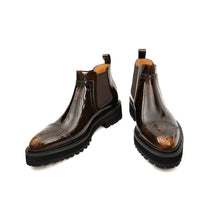 Load image into Gallery viewer, Brogue Platform Chelsea Boot

