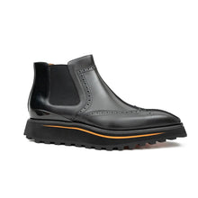 Load image into Gallery viewer, Brogue Thick-Soled Chelsea Boot 2891 Black

