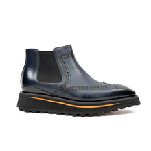 Load image into Gallery viewer, Brogue Thick-Soled Chelsea Boot 2891 Blue
