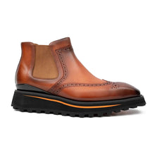 Load image into Gallery viewer, Brogue Thick-Soled Chelsea Boot 2891 Brown
