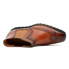Load image into Gallery viewer, Brogue Thick-Soled Chelsea Boot 2891 Brown
