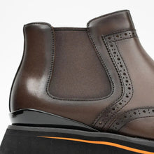 Load image into Gallery viewer, Brogue Thick-Soled Chelsea Boot 2891 Coffee
