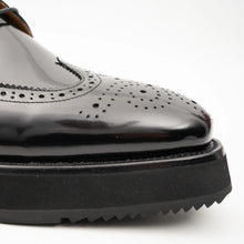Load image into Gallery viewer, Brogue Wingtip Derby Black Platform Shoe
