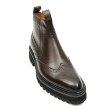 Load image into Gallery viewer, Brown Brogue Leather Chelsea Boots
