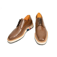Load image into Gallery viewer, Brown Brogue Shoes with Colorful Sole
