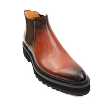 Load image into Gallery viewer, Brown Burnished Leather Chelsea Boot
