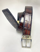 Load image into Gallery viewer, Style: Maurice Alligator Belt-Brown
