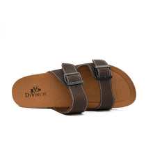 Load image into Gallery viewer, Brown Double - Strap Buckle Slide Sandals
