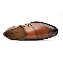 Load image into Gallery viewer, Brown Dual-Buckle Chunky Sole Brogues
