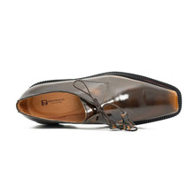 Load image into Gallery viewer, Brown Patent Leather Chunky Sole Derby Shoes
