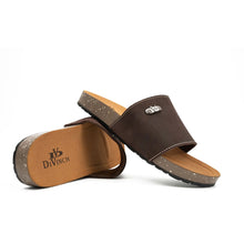 Load image into Gallery viewer, Brown Single - Strap Slide Sandals
