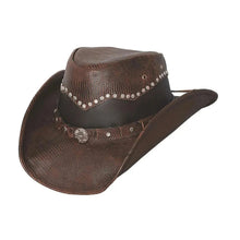 Load image into Gallery viewer, Bullhide Bonfire- Leather Cowboy Hat
