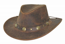 Load image into Gallery viewer, Bullhide Crackled - Leather Australian Hat
