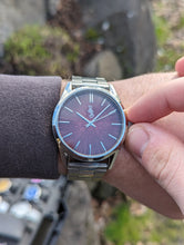 Load image into Gallery viewer, Burgundy Sunburst Watch
