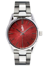 Load image into Gallery viewer, Burgundy Sunburst Watch

