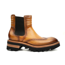 Load image into Gallery viewer, Burnished Brogue Platform Chelsea
