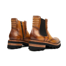 Load image into Gallery viewer, Burnished Brogue Platform Chelsea

