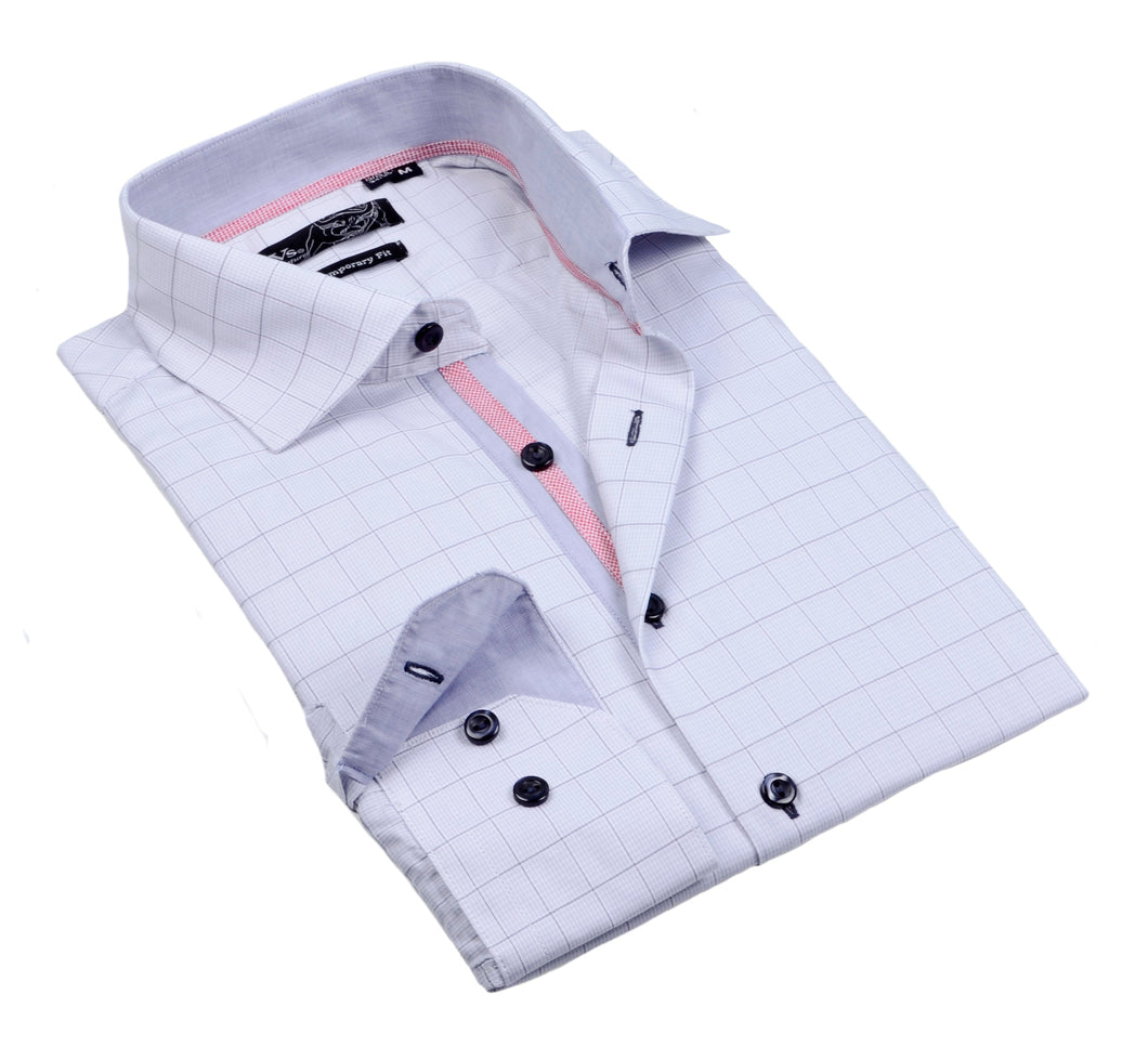 Button-Up Shirt //  - Contemporary Fit - contrast  trimming - final sale