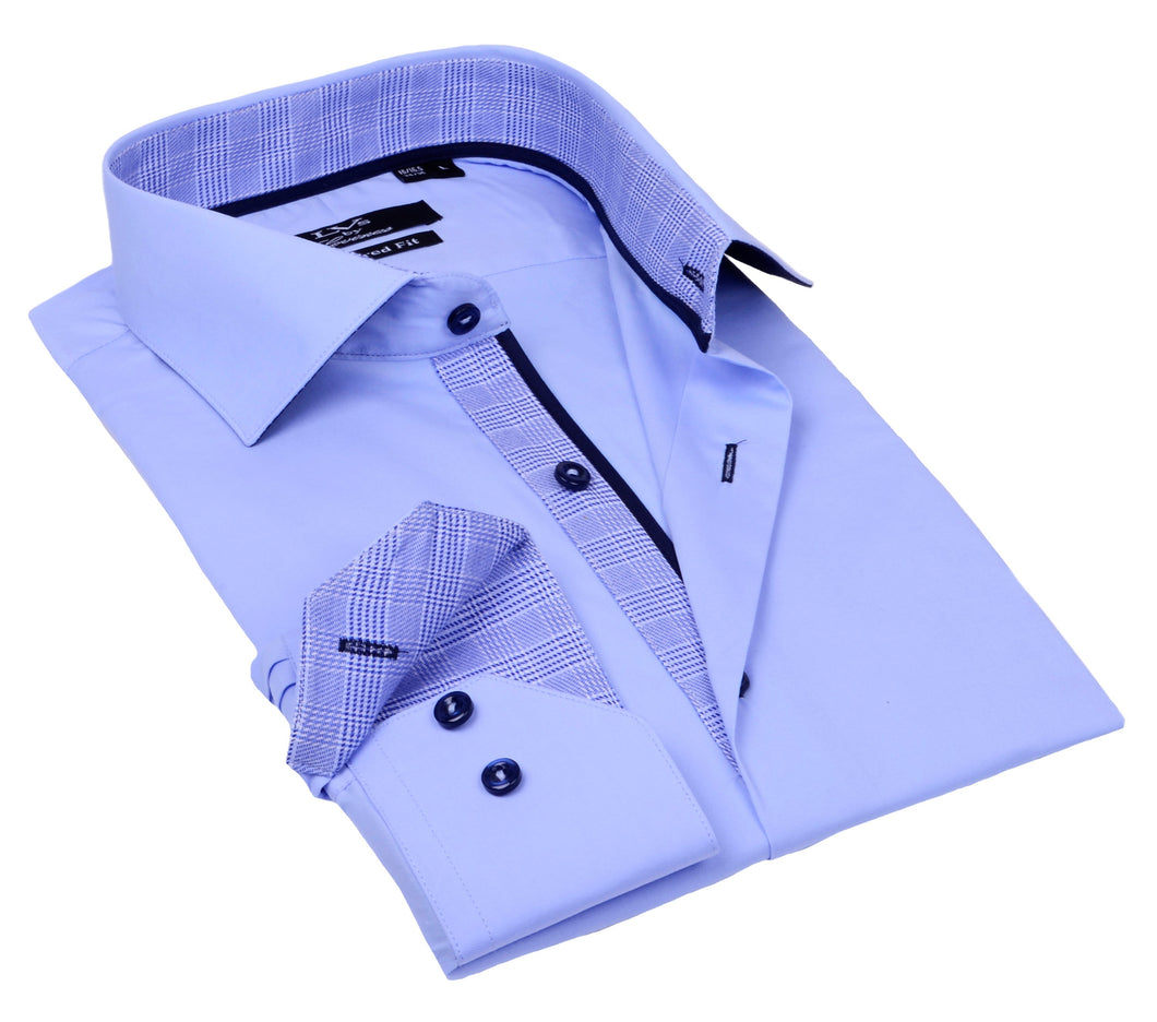 Button-Up Shirt //  - Tailored Fit - contrast  trimming - final sale